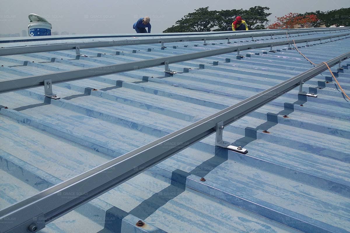 l feet trapezoid metal roof solar mounting