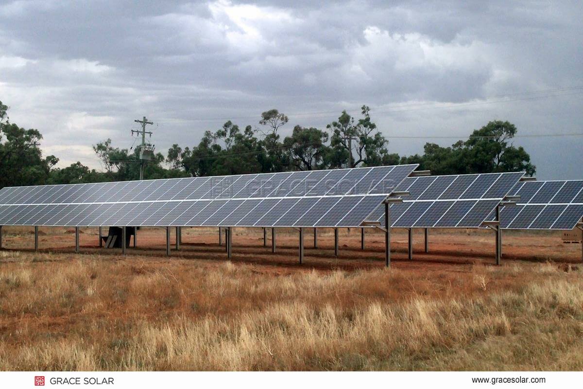 Wind-Resistant Solar Panel Mounting Structure with C-shaped Steel Foundation