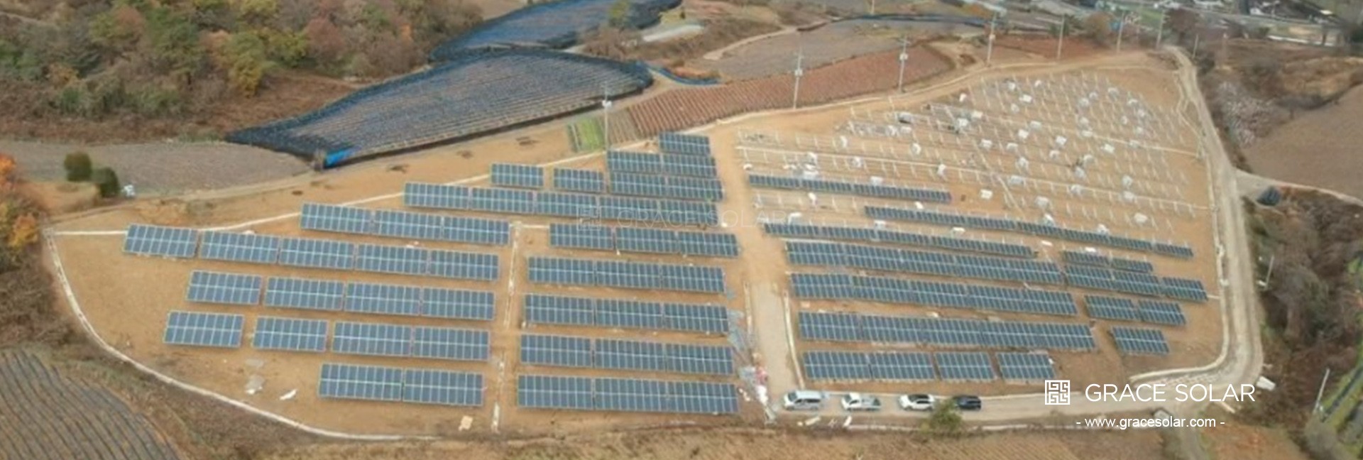 Grace Solar Double Column Ground Mount System - Heavy Duty Solutions