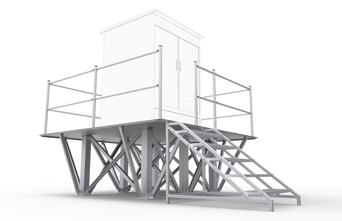 Transformer Column Stand grace solar pv mounting system
